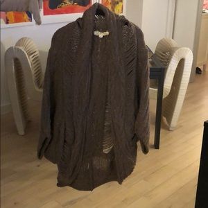 Brown sweater jacket